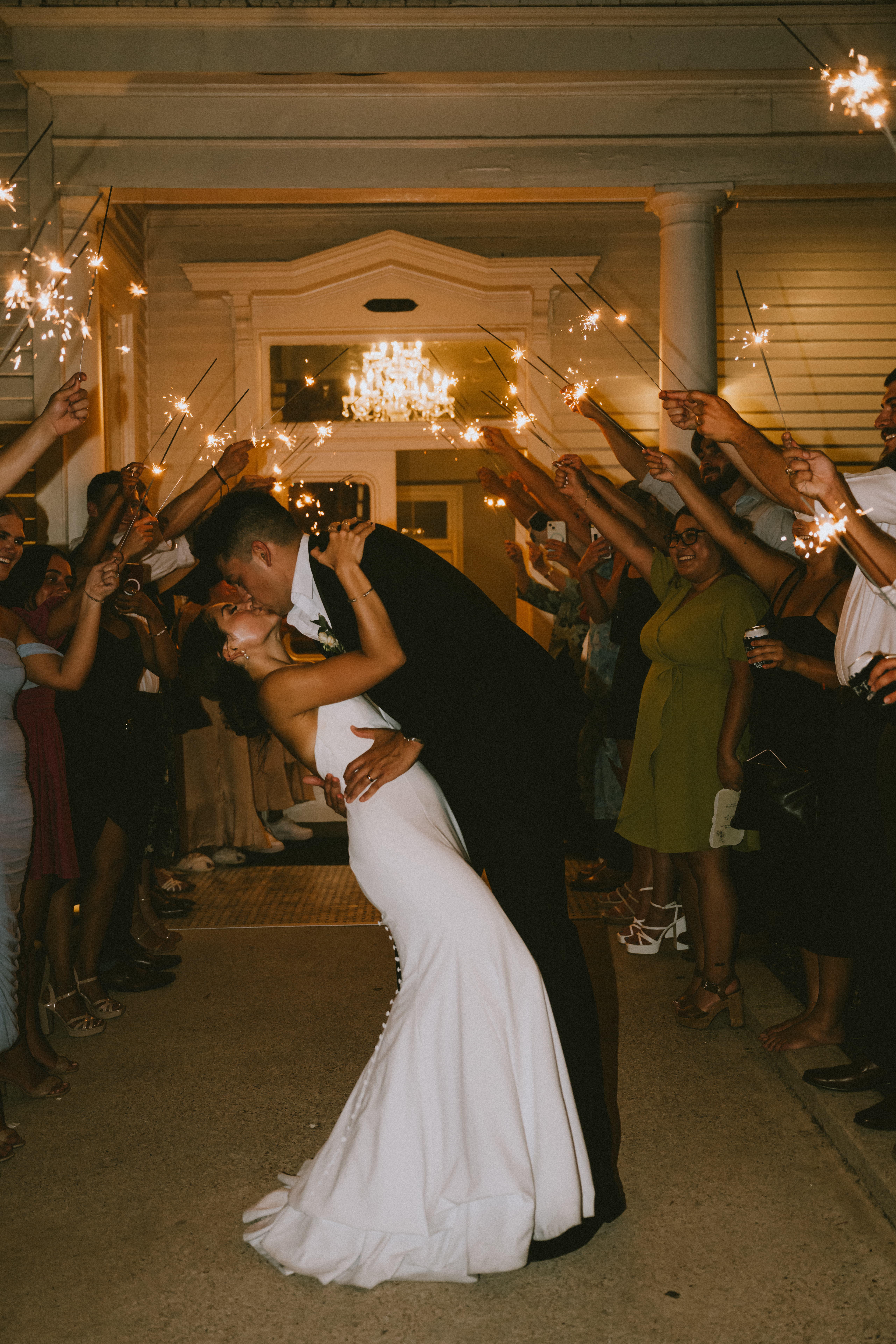 sparkler exit austin texas allan house wedding photographer