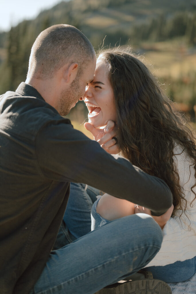 naches peak loop trail mount rainier national park adventurous couple session kate waldis creative